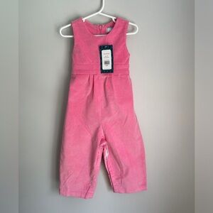 Classic Prep Girls Tabor Overall in Morning Glory Pink Corduroy Size 2T NWT